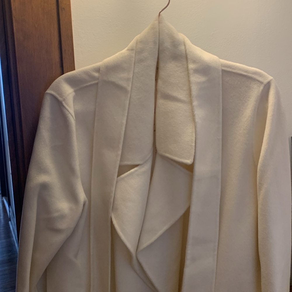 NWT The Curated Ecru Tailored Coat Wool-Cashmere
